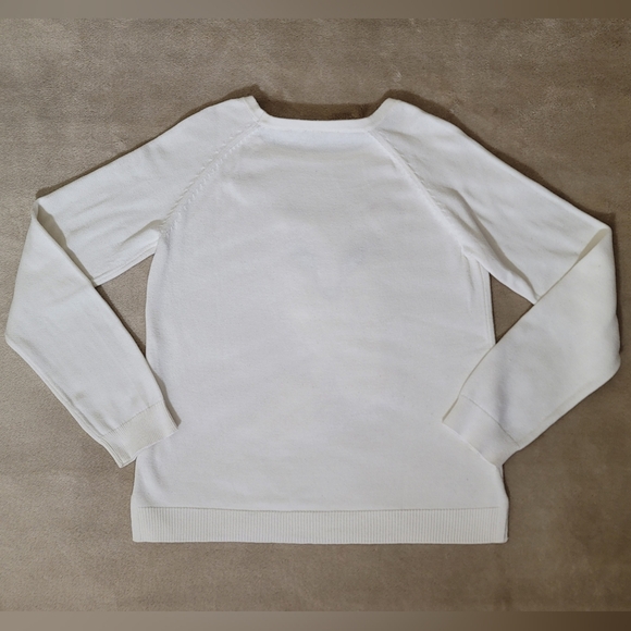 Children's Place Girl Fox Cream Long Sleeve Sweater Size XL-14 - Picture 2 of 2